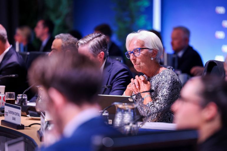 European Central Bank President Christine Lagarde attends meeting of finance ministers and central bank governors from G20 countries in Asheville, North Carolina, U.S., August 31, 2026. REUTERS/Sam Wolfe